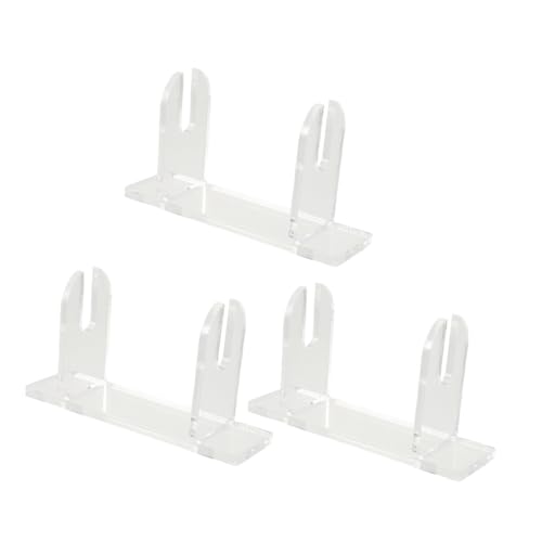 Cabilock 3 Stück Teiliges Fanhalter Transparenter Fächerständer mit Zentraler Nut Stabiler Halter für Faltbare und Runde Handfächer Vielseitig Einsetzbar als Wohnkultur und von Cabilock