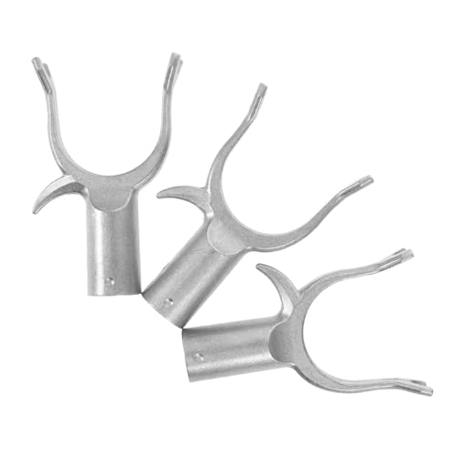 Cabilock 3 Stück Teiliges Kleiderstangen Ersatzgabelköpfe Robuste Aluminiumlegierung für Wäschetrocknung für Outdoor Nutzung Praktische Aufhänghilfe für Kleidung von Cabilock
