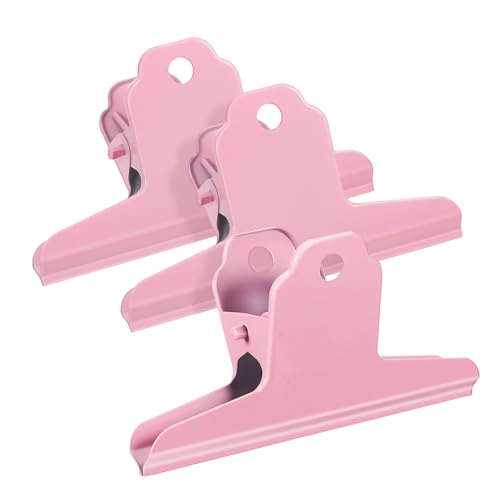 Cabilock 3 Stück Teiliges Metall Bulldog Clips Vielseitige Dokumenten und Snackbeutel Clips Robuster Organizer für Büro und Haushalt von Cabilock