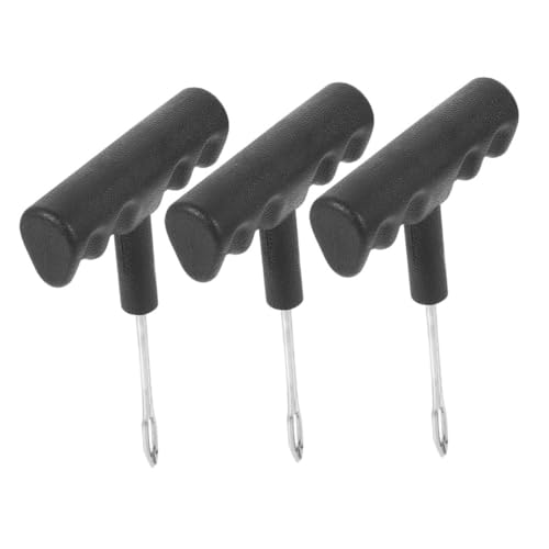 Cabilock 3 Stück Teiliges Reifenreparaturset für Motorräder Lkw und Autos Robustes Vakuum reifenstopfwerkzeug Wiederverwendliche Reparaturnadeln Einfaches Tubeless pannenreparaturtool von Cabilock