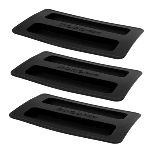 Cabilock 3 Stück Teiliges Silikon Toaster Abdeckset Staubdichte Schutzhauben für Scheiben Brotmaschine Weiche Langlebige Toaster Oberschutzhauben Schwarz Passend für Brotbackgeräte von Cabilock