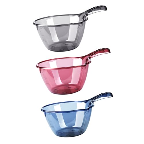 Cabilock 3 Stück Teiliges Wasserlöffel aus Umweltfreundlichem Material Verdickte Schöpflöffel für Haushalt Küche und Bad Multifunktional Robust und Komfortabel zum Kochen Waschen und Gießen von Cabilock