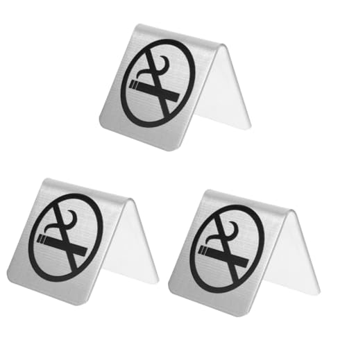 Cabilock 3 Stück Tischschild Rauchen Verboten aus Warnschild für Innenräume Praktische Erinnerung für Zuhause Büro und Gastronomie Leicht zu Reinigen und Langlebig von Cabilock