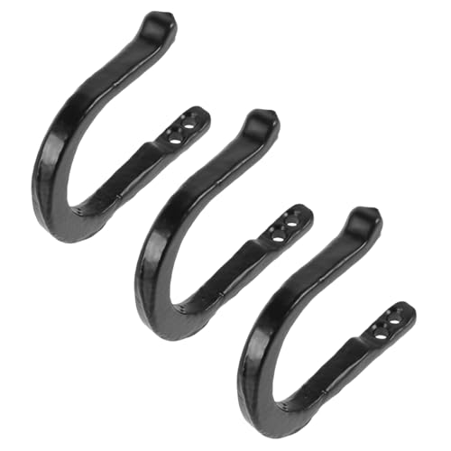 Cabilock 3 Stück Vintage Garderobenhaken aus Rostfreiem Antiker Wandhaken mit Langem Hakenkörper Stabiler Kleiderhaken für Jacken Schlüssel Taschen für Schlafzimmer Flur Wohnzimmer von Cabilock