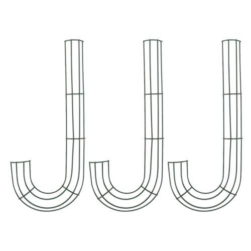 Cabilock 3 Teiliger Kranzrahmen Aus Metall In Zuckerstangenform Kranzform Aus Draht – J Förmige Ringe Für Fest Und Weihnachtsdekorationen An Der Haustür Basteln DIY von Cabilock