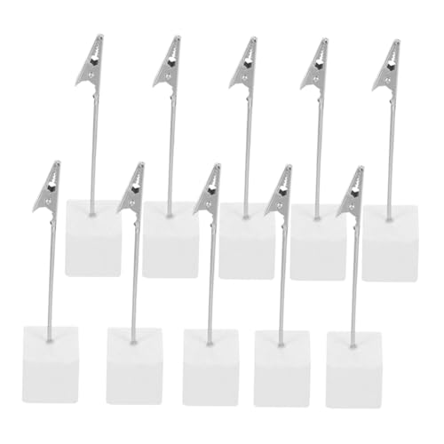 Cabilock 30 Stück Holz Memo Clip Quadratischer Holzsockel Stabiler Klammerhalter für Notizen Fotos Menükarten Kompakter Zettelhalter für Schreibtisch Büro Zuhause von Cabilock