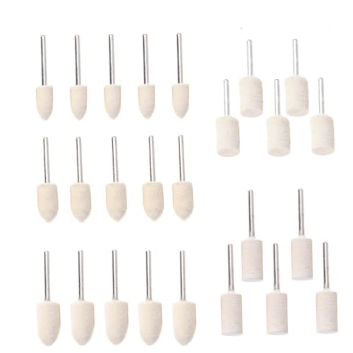 Cabilock 30 Stück Teiliges Polierscheiben set aus Wolle Vielseitige Polieraufsätze für Schmuck Beauty equipment Edelstahl Glas und Mechanische Teile Gleichmäßige Smearfreie Politur von Cabilock