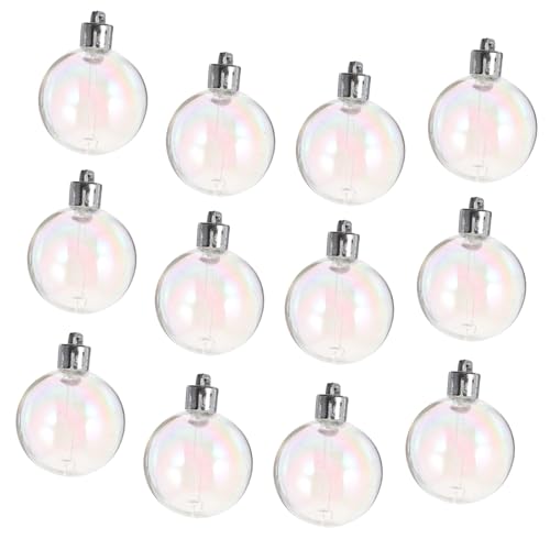 Cabilock 36 STK Perlblasenball Dekorative Weihnachtskugeln Weihnachtskugel Gefüllt Weihnachtskugel-Ornamente Hängende Kugeln, Befüllbare Ornamente Klare Weihnachtsschmuck Plastik von Cabilock