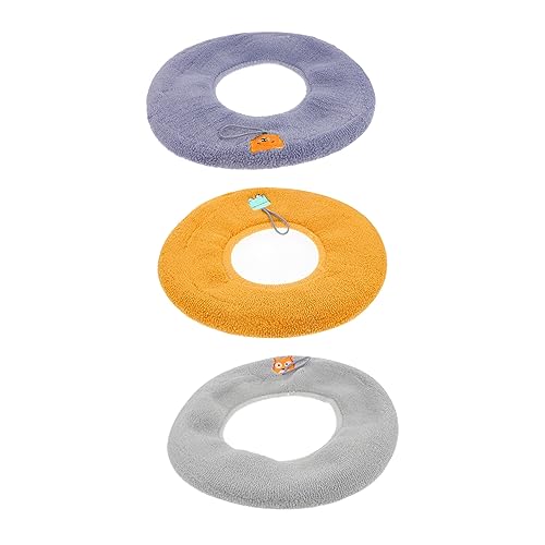 Cabilock 3st Toilettenmatte Unterlage Waschbar Tank Bidet Deckel Wasser Sitz Tragbar Bausatz Spülen Toilettenknopfabdeckungen Gepolstert Steigleitung Handhaben Toilettenhocker Polyester von Cabilock