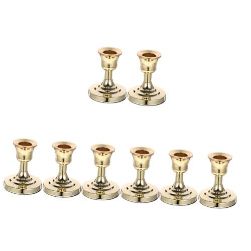 Cabilock 4 Sätze Leuchterhalter Für Spitzkerzen Kerzenhalter Für Tischdekoration Kerzen Kerzenhalter Für Leuchter Hochzeitsdekor Esstisch Kerzenständer Golden Eisen 2 Stück * 4 von Cabilock