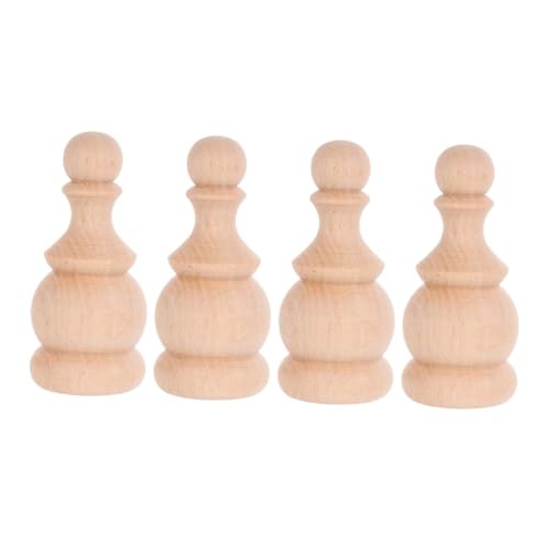 Cabilock 4 Stück Dekorative Holzpfosten Abdeckungen Römisches Design Unlackierte Kappentopper aus Massivem Kiefernholz Geeignet für Geländer Treppen und Vorhangstangen Langlebig und von Cabilock