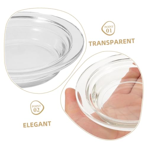 Cabilock 4 Stück Duftöl Diffuser Ersatzschalen Transparent Aromatherapie Wachswärmer Teller Wiederverwendbare Duftlampe Zubehör für Ätherische Öle und Duftwachs von Cabilock