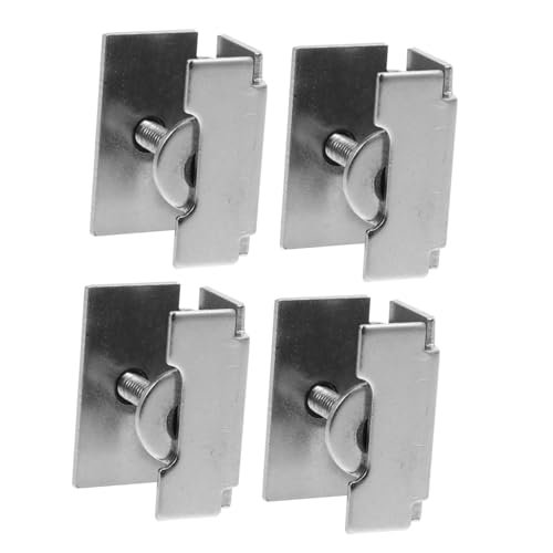 Cabilock 4 Stück Edelstahl Glasbett clips Zubehör Verstellbar Stabil Langlebig für Beheiztes Druckbett Geeignet Haushalt Büro Schule von Cabilock