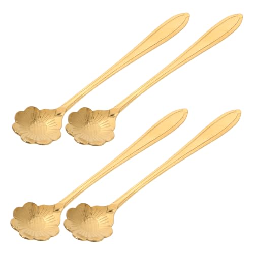 Cabilock 4 Stück Edelstahl Kaffeelöffel mit Blumendesign Langer Griff Langlebig und Leicht für Kaffee Tee Desserts und Partys Wiederverwendbar und Stilvoll für Jede Tafel Cabilock 4 Stück Edelstahl Kaffeelöffel mit Blumendesign Langer Griff Langlebig und Leicht für Kaffee Tee Desserts und Partys Wiederverwendbar und Stilvoll für Jede Tafel von Cabilock