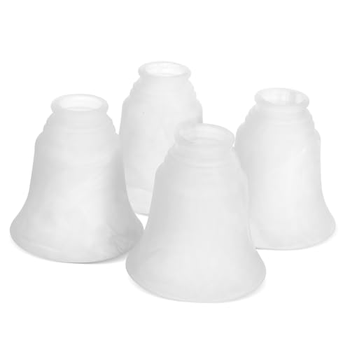 Cabilock 4 Stück Frosted Glas Lampenschirm Deckenlampen Ersatzglas mit Muster Höhe für Einfache Montage und Angenehmes Licht Wohnzimmer Schlafzimmer Küche von Cabilock