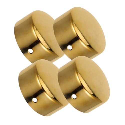 Cabilock 4 Stück Handlaufabdeckung für Treppenstufen Handlauf Endkappen Treppen Geländer Kappen Treppen Abschlusskappen Handlauf passend Handlauf-Endkappe Rostfreier Stahl Golden von Cabilock