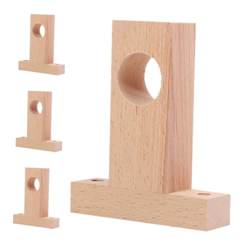 Cabilock 4 Stück Holz Gardinenstangenhalterung T förmig Lochdurchmesser Vielseitiger Gardinen Duschstangenhalter Einfach zu Montieren Stabile Holz kleiderstangenhalter für Wand und Schrank Cabilock 4 Stück Holz Gardinenstangenhalterung T förmig Lochdurchmesser Vielseitiger Gardinen Duschstangenhalter Einfach zu Montieren Stabile Holz kleiderstangenhalter für Wand und Schrank von Cabilock