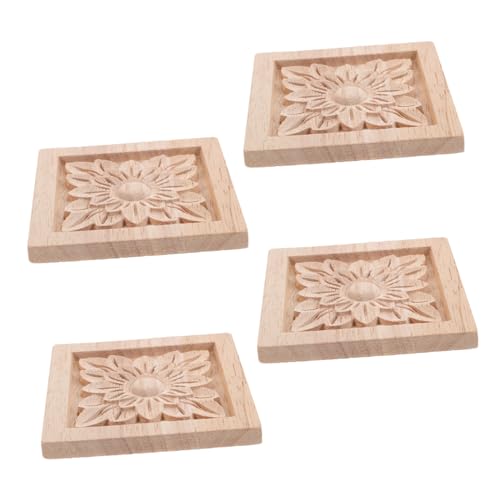 Cabilock 4 Stück Holzapplikationen Vintage Geschnitzte Blumenapplikation Unbemalt für Möbel Tür Schrank Kommode Dekoration Geeignet für DIY Projekte Leicht zu Reinigen und Vielseitig Cabilock 4 Stück Holzapplikationen Vintage Geschnitzte Blumenapplikation Unbemalt für Möbel Tür Schrank Kommode Dekoration Geeignet für DIY Projekte Leicht zu Reinigen und Vielseitig von Cabilock