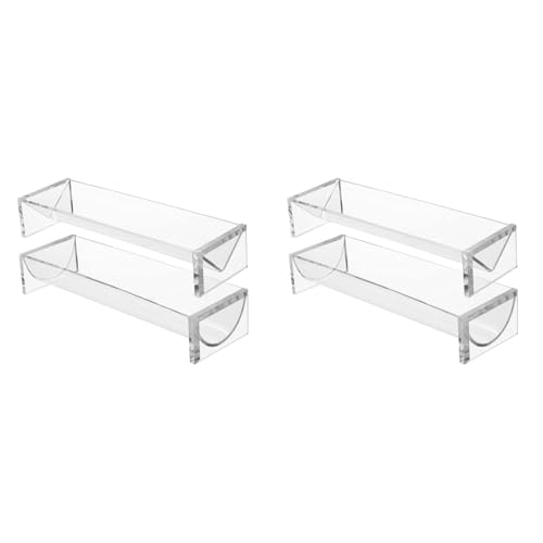 Cabilock 4 Stück Kekstablett Show Rack Dekoratives Tablett Transparenter Präsentationsständer Cupcake Halter Kuchenständer Desserthalter Obsttablett Haushalts Keksständer von Cabilock