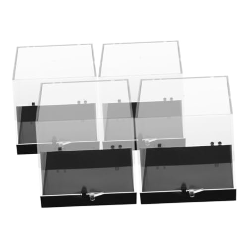 Cabilock 4 Stück Klare Mineralien-aufbewahrungsboxen aus Robustem Geräumige Vitrinen für Schmuck Edelsteine und Sammlerstücke Vielseitige Rock Display für Zuhause und Büro von Cabilock