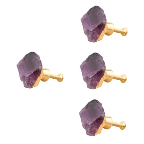 Cabilock 4 Stück Kreativer Kristallmöbelknopf Modernem Stil Eleganter Türgriff aus Gelbem Messing für Schränke und Kleiderschränke zur Aufwertung Ihrer Möbel von Cabilock
