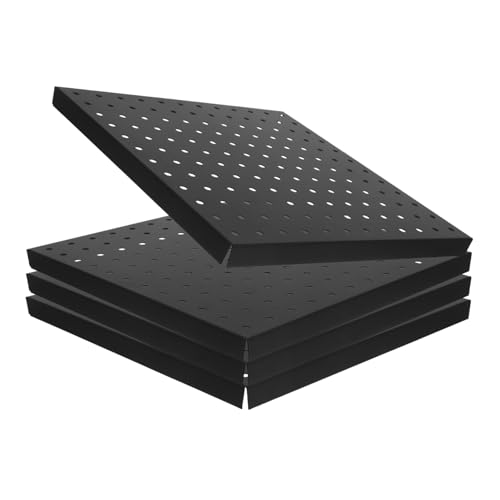 Cabilock 4 Stück Metall Pegboard Schwerlast Wand organizer für Werkstatt Küche Büro Vielseitiges Lochplatten panel zur Platzsparenden Werkzeug Zubehöraufbewahrung von Cabilock