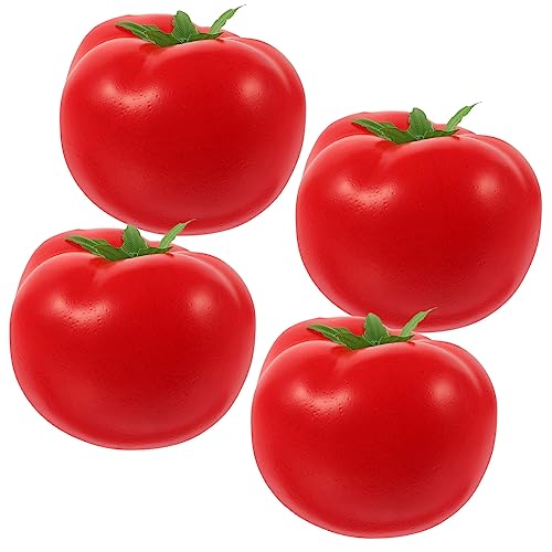 Cabilock 4stücke Künstliche Tomaten Lebensechte Dekorationen Künstliches Gemüse Für Tischdeko Und Wohnaccessoires von Cabilock