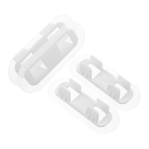 Cabilock 4 Stück PVC Rohrhalter Selbstklebend Waschmaschinen Abflussschlauch Clips ohne Bohren für Fliesen und Wände Rohrdurchmesser Langlebig Witterungsbeständig von Cabilock