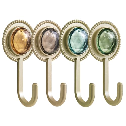 4Er Set Selbstklebende Wandhaken Retro Design Ohne Bohren Starke Haftkraft Für Schlüssel Handtücher Und Regenschirme Platzsparende Dekoration Für Küche Bad Und Flur von Cabilock