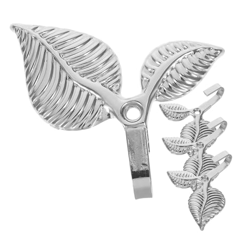 Cabilock 4 Stück Retro Metall Wandhaken Blattform Rustikale Garderobenhaken Vintage Schlüssel Mantelhaken Wandmontiert für Jacken Taschen Schals Platzsparend und Vielseitig von Cabilock