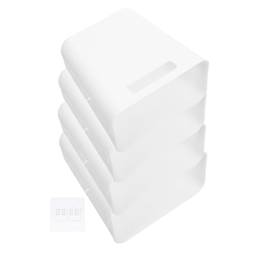 Cabilock 4 Stück Selbstklebende Wandaufbewahrungsboxen Weiß Platzsparender Kunststoff-wandorganizer für Kühlschrank Küchen Badezimmerschränke Multifunktionale Kleine Aufbewahrungslösungen Cabilock 4 Stück Selbstklebende Wandaufbewahrungsboxen Weiß Platzsparender Kunststoff-wandorganizer für Kühlschrank Küchen Badezimmerschränke Multifunktionale Kleine Aufbewahrungslösungen von Cabilock