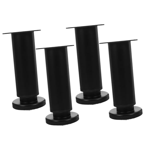 Cabilock 4 Stück Stützbeine Für Möbel Einstellbar Verstellbare Beine Couch Beine Möbelbein Bettbeine Klein Erweiterbar Schreibtisch Füße Für Möbel Einstellung Black Gummi von Cabilock