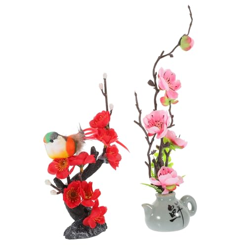 Cabilock 4 Stück Sushi-Dekoration Sashimi-tellerblume Sushi-serviertablett-Ornamente Puppenhaus-blumenstrauß Sushi-deko-Gras Japanische Sushi-schreibtischverzierung Baran-Sushi-Gras Plastik von Cabilock