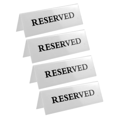 Cabilock 4 Stück Teiliges Acryl Reserviert Tischschild Leicht und Tragbar Stilvolles Design Praktische Reservierungsmarkierung für Hochzeit Restaurant Veranstaltung Stilvolle Tischschilder Cabilock 4 Stück Teiliges Acryl Reserviert Tischschild Leicht und Tragbar Stilvolles Design Praktische Reservierungsmarkierung für Hochzeit Restaurant Veranstaltung Stilvolle Tischschilder von Cabilock