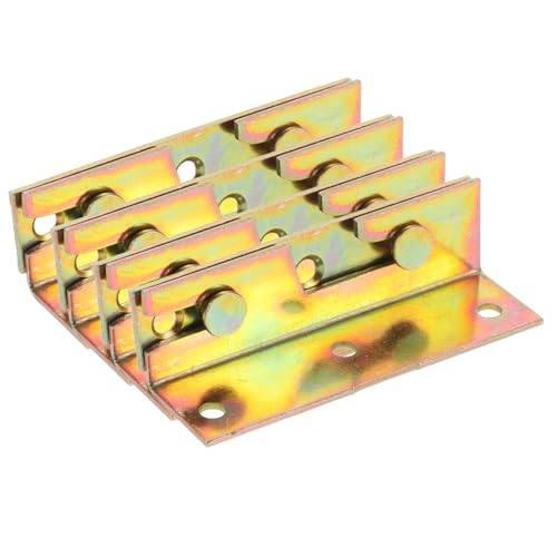 Cabilock 4 Stück Teiliges Bettbeschlag aus Robustem Stabile Bettrahmenhalter für Kopf und Fußteil Hohe Tragkraft Vielseitig Kompatibel Langlebige Metallverbindung für Schwere von Cabilock