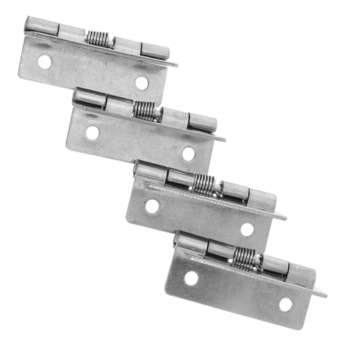 Cabilock 4 Stück Teiliges Edelstahl Automatik-schnellscharnier Selbstschließend Federbelastete Türscharniere für Schränke Werkzeug Schmuckkästen Leise Robust Vielseitig Einsetzbar von Cabilock