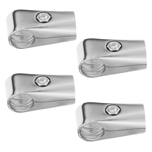 Cabilock 4 Stück Teiliges Edelstahl Rundrohrverbinder Robuster Kleiderstangenverbinder für Wäscheständer und Schrank Einfach zu Montieren Verschleißfest Vielseitig Einsetzbar von Cabilock