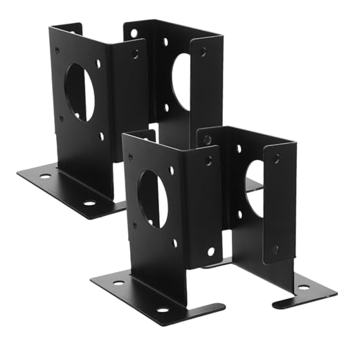 Cabilock 4 Stück Teiliges Metall Edelstahl Pfostenhalter für Holzpfosten Wetterfester Vielseitiger Pfostenanker für Pergola Zaun Terrasse und Garten von Cabilock