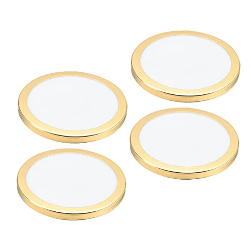 Cabilock 4 Stück Teiliges Runder Lampenschirm Diffusor Schutzabdeckung für Deckenleuchte Geeignet für Pendelleuchten und Tischlampen Goldener Ring Blendfreies Licht von Cabilock