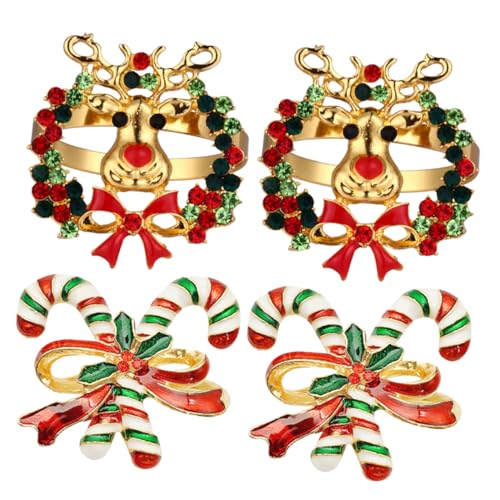Cabilock 4 Stück Teiliges Set Weihnachts Serviettenringe mit Hirschmotiv Langlebige Legierung Napkin Buckle für Festliche Tischdekoration und Partyrestaurant Cabilock 4 Stück Teiliges Set Weihnachts Serviettenringe mit Hirschmotiv Langlebige Legierung Napkin Buckle für Festliche Tischdekoration und Partyrestaurant von Cabilock