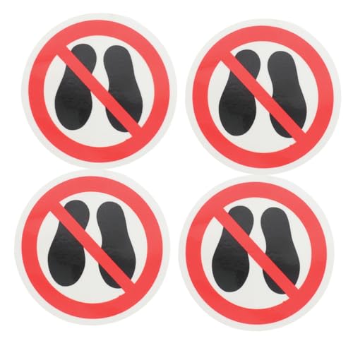 Cabilock 4 Stück Teiliges Sicherheits warnschild Nicht Betreten Selbstklebend Langlebige Vinyl aufkleber für Innen und Außen Rutschfeste Fußbodenmarkierung für Arbeitsplatz Bau und von Cabilock