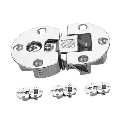Cabilock 4 Stück Teiliges Verstellbares Verborgenes Scharnier für Küchenschränke und Eckschränke Silbernes Zinklegierungsscharnier mit Geräuschlosem Platzsparendem Klappmechanismus für Cabilock 4 Stück Teiliges Verstellbares Verborgenes Scharnier für Küchenschränke und Eckschränke Silbernes Zinklegierungsscharnier mit Geräuschlosem Platzsparendem Klappmechanismus für von Cabilock
