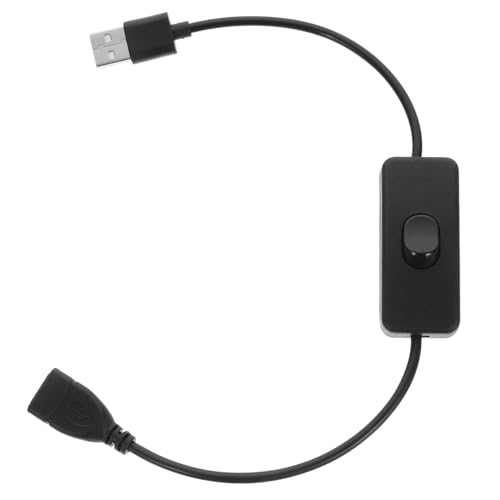 Cabilock 4 Stück USB Verlängerungskabel mit Off Schalter Schwarz Kompaktes Power Switch Kabel für Schreibtischlampen Büro und Reisen von Cabilock