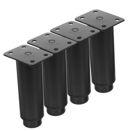 Cabilock 4 Stück Verstellbare Möbelfüße Möbelaufsteiger Beine für Möbel Sofa Bein Kommode Beine Couch Ersatz-Sofabeine Verstellbare Möbelbeine Aluminiumlegierung Black von Cabilock