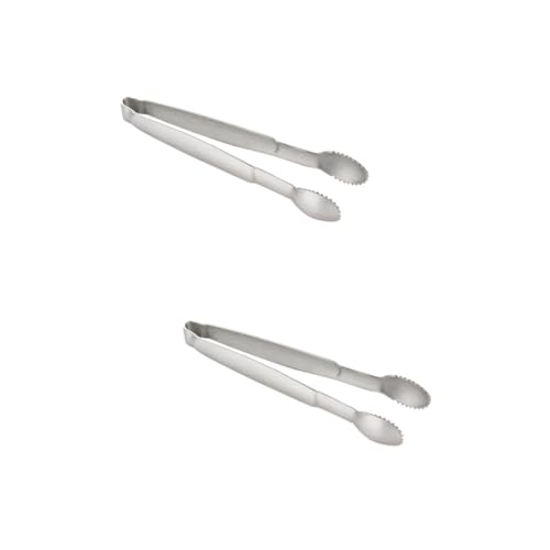 Cabilock 4 Stück Vorspeisen Zange Vorspeisen-Food-Clips Wok-Abtropfgestell Zuckerwürfel-Clips Speckzange Brotklammer Buffetzange giteer safe Lebensmittelzange kleine Küchenzange Eiszange von Cabilock