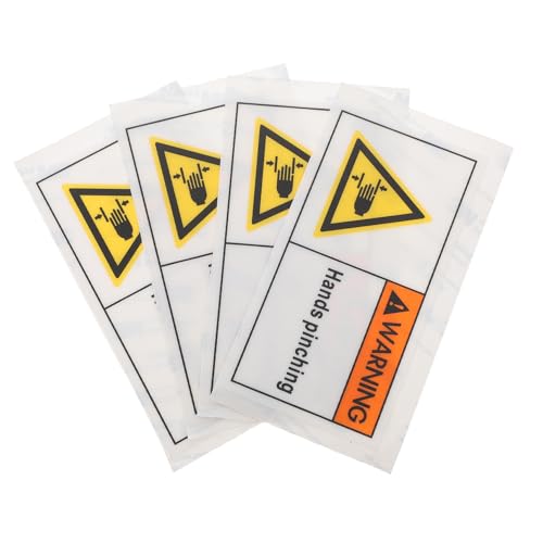 Cabilock 4 Stück Warnaufkleber Handschutz Warnschild Maschinen Hinweis Sticker Selbstklebend Verschleißfest Haftend für Industrie Bau Büro Gemeinschaftsbereiche Schützt vor von Cabilock