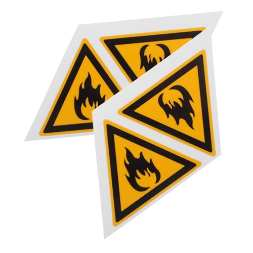 Cabilock 4 Stück Wetterfeste Feuerschutz Warnaufkleber für Mülltonnen Selbstklebend Langlebig und Sichtbar für Gemeinsame Bereiche Wie Schulen Parks und Straßen zur Erhöhung der von Cabilock