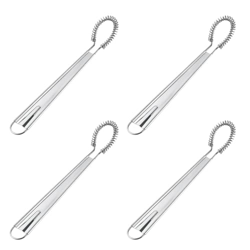 Cabilock 4-teiliger Koch-Schneebesen: Schneebesen aus Edelstahl mit Federrührer – Hand-Milchaufschäumer – Mixer zum Schäumen und Cremigmachen – Küchenzubehör von Cabilock