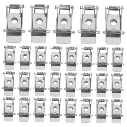 Cabilock 40 Stück Clips für Einbaustrahler Federklammern aus Metall Halterung für Downlight Deckenleuchten Schnelle Montage Korrosionsbeständig Geeignet für Flache und Eingelassene Leuchten von Cabilock