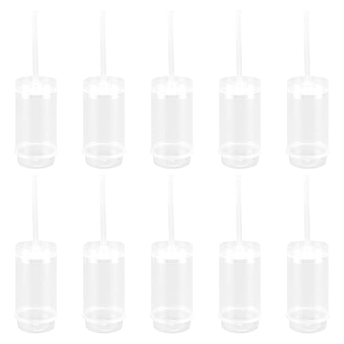 Cabilock 40 Stück Kuchen-Push-Pop-Behälter, Push-Up-Kuchen-Shooter, runde Push-Pops, Kunststoff, transparente Kuchenform mit Deckel, für Geburtstag, Bäckerei, Küche, Zuhause, 17 x 5 cm von Cabilock